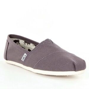 TOMS Mens Canvas Slip-Ons Gray Ash Canvas size 10 NWT